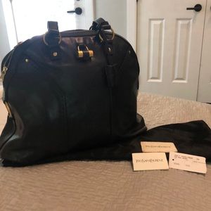 Yves St Laurent YSL Muse Black Oversized Bag